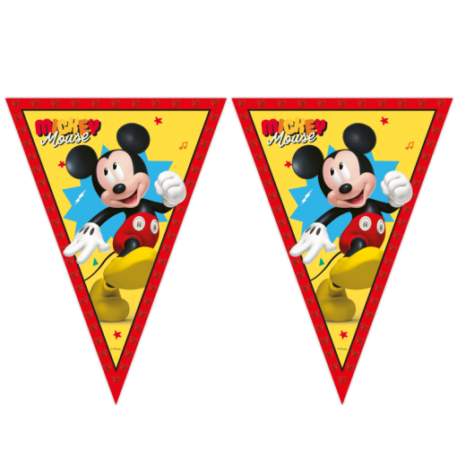 9 Bandeiras Triângulo 2,3m Mickey Jump Into Fun