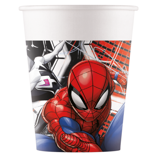 8 Copos 200ml Spider-Man (Homem-Aranha) World of Web 