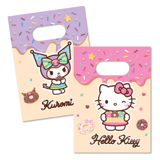 4 Sacos de oferta Papel Hello Kitty & Kuromi