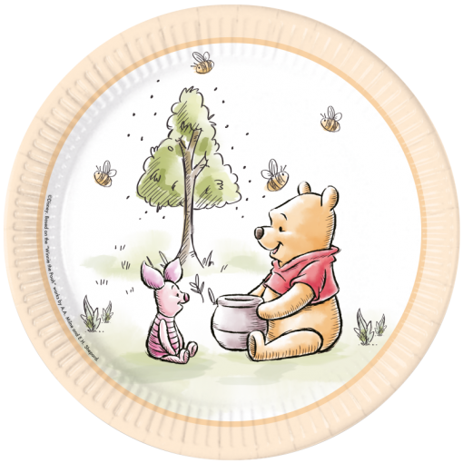 8 Pratos 23cm Winnie The Pooh Loves Nature