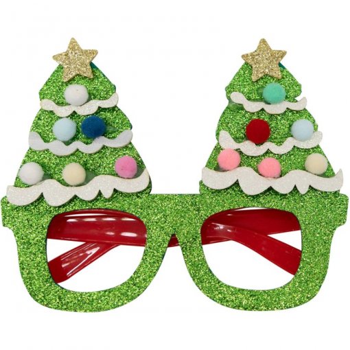 Óculos de Natal Árvore de Natal Verde Claro