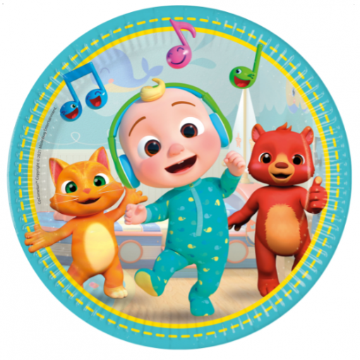 8 Pratos 23cm Cocomelon