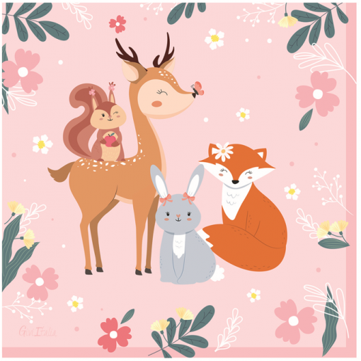 16 Guardanapos 33cm Bosque