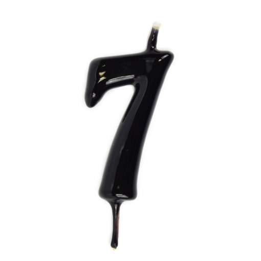 Vela Aniversário 6cm Preto nº7