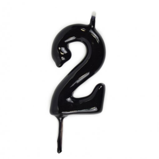 Vela Aniversário 6cm Preto nº2