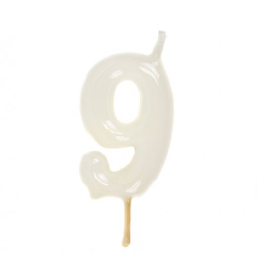 Vela Aniversário 6cm Branco nº9