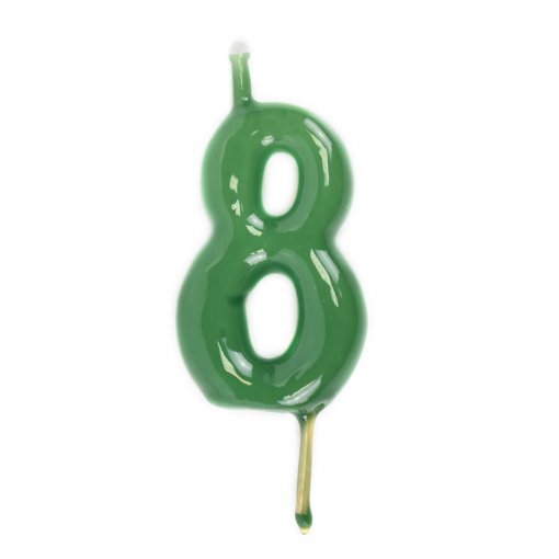 Vela Aniversário 6cm Verde nº8
