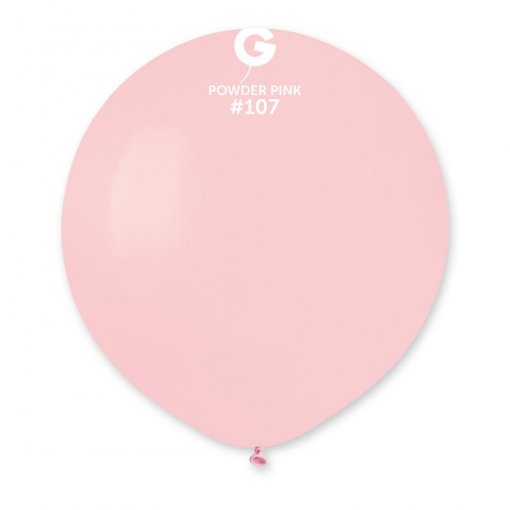 25 Balões latex 19'' (48cm) cor Powder Pink #107 - G19