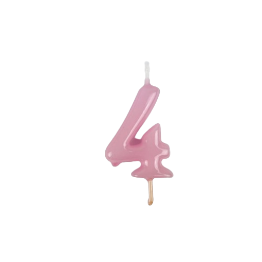Vela Aniversário 6cm Rosa Pastel nº4