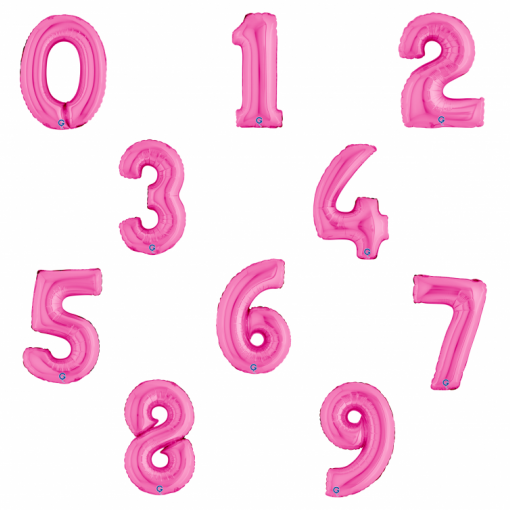 Sortido Balões Foil 14'' (35cm) Fuchsia