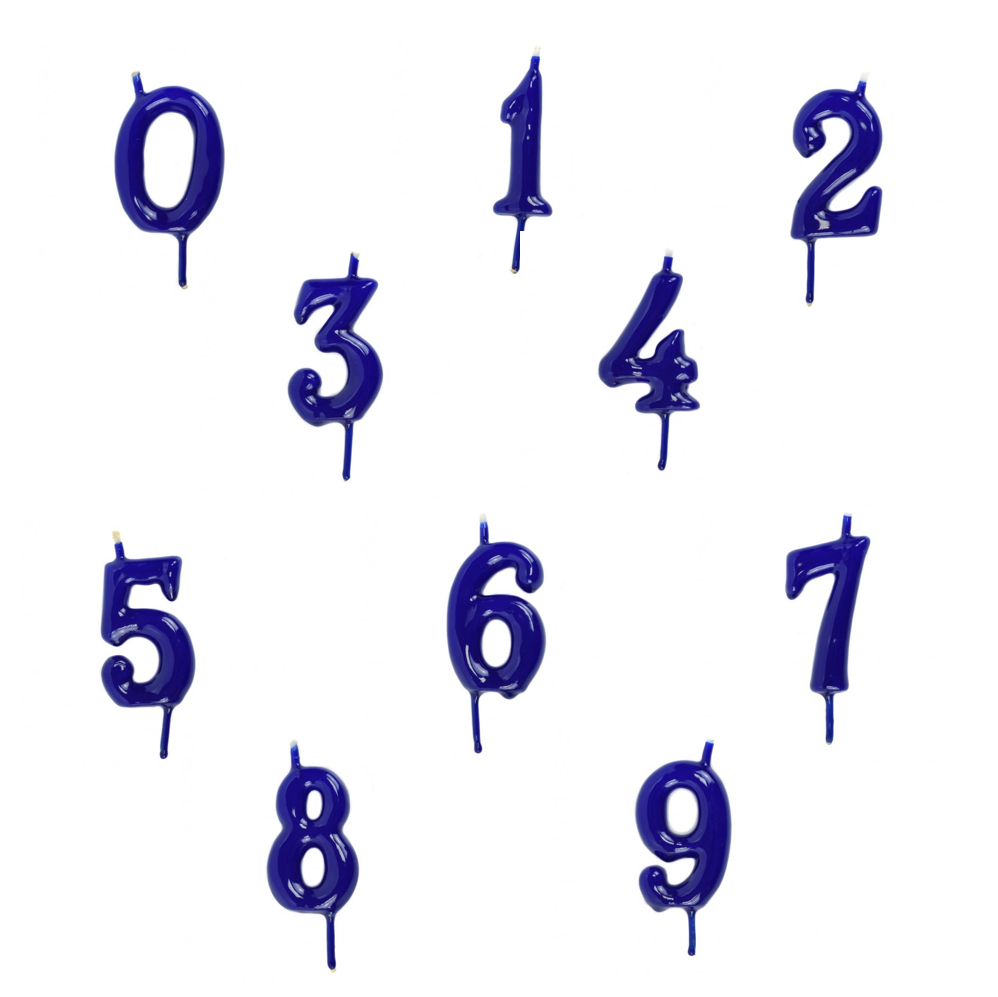 Sortido Velas de Aniversário 6cm Azul