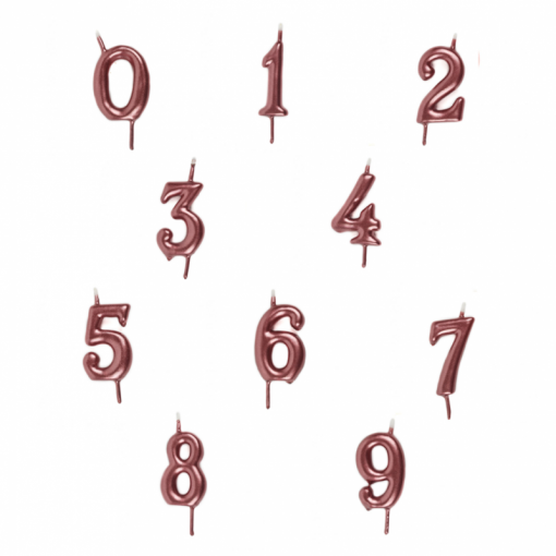 Sortido Velas de Aniversário 6cm Rose Gold