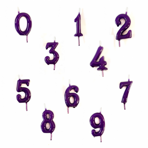 Sortido Velas de Aniversário Roxo 6cm