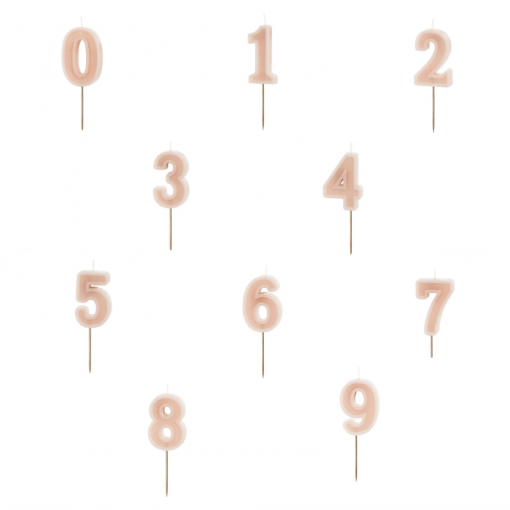 Sortido Velas de Aniversário Rosa Dusty 6cm