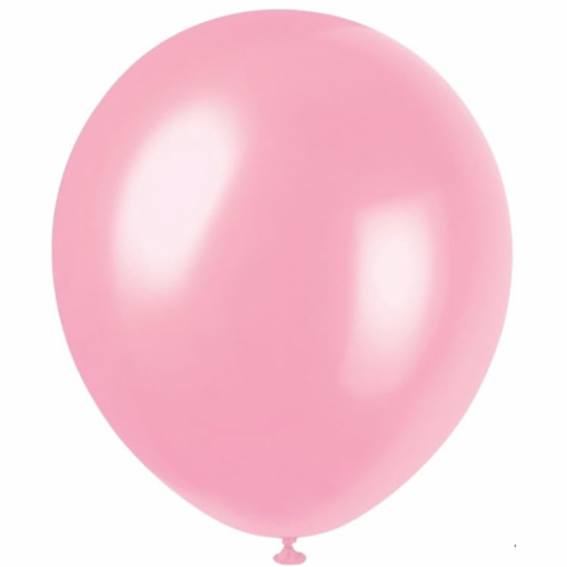 8 Balões Látex 30cm Rosa Metalizado