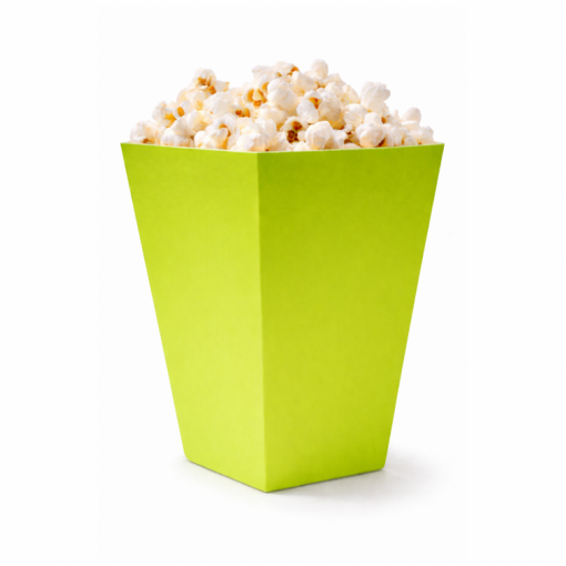 12 Caixas de pipocas 5x5x12cm Verde Lima