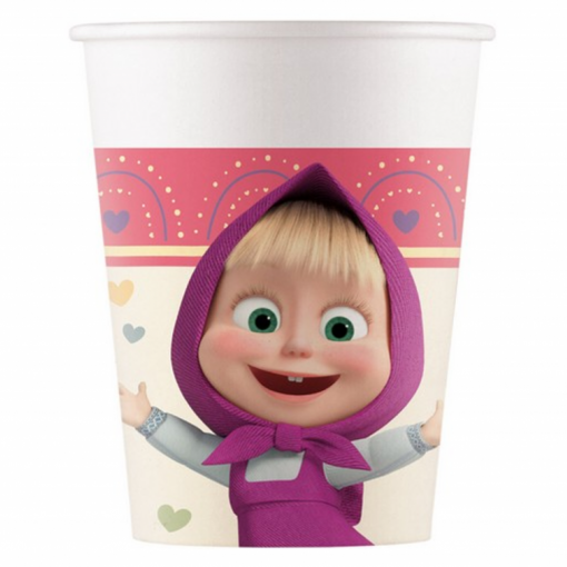 8 Copos 200ml Masha Sweet Heart