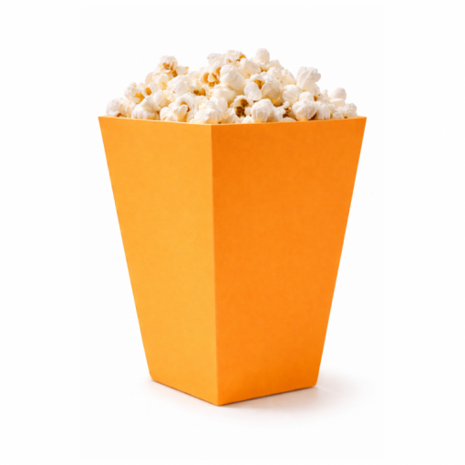 12 Caixas de pipocas 5x5x12cm Laranja
