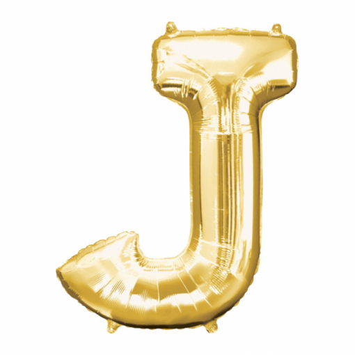 Balão Foil 40cm Dourado Letra J