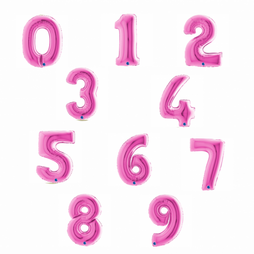 Sortido Balões Foil 102cm Fuchsia