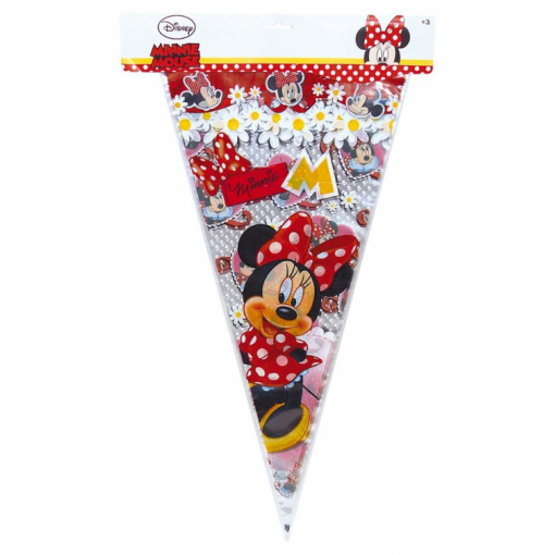 10 Sacos Cone Celofane 20x40cm Minnie