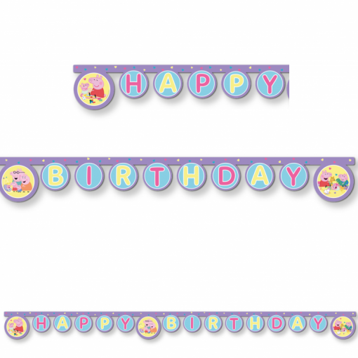 Grinalda Happy Birthday 200cm Peppa Pig Made With Love