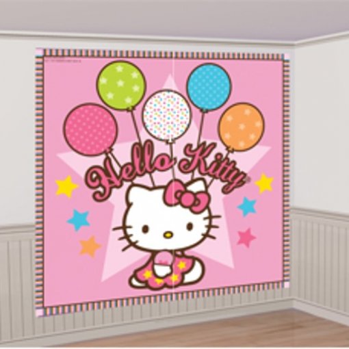 2 Cenários de Parede 1,65m x 85cm Hello Kitty