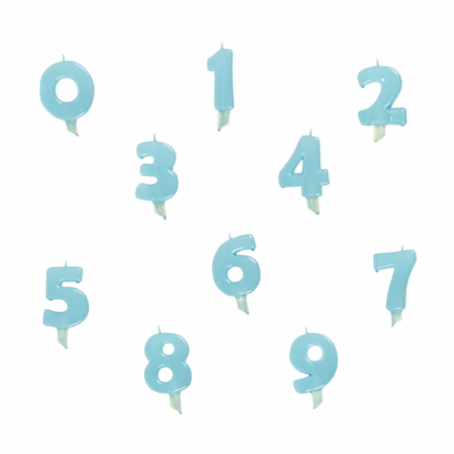 Sortido Velas de Aniversário Azul Claro 9,5cm