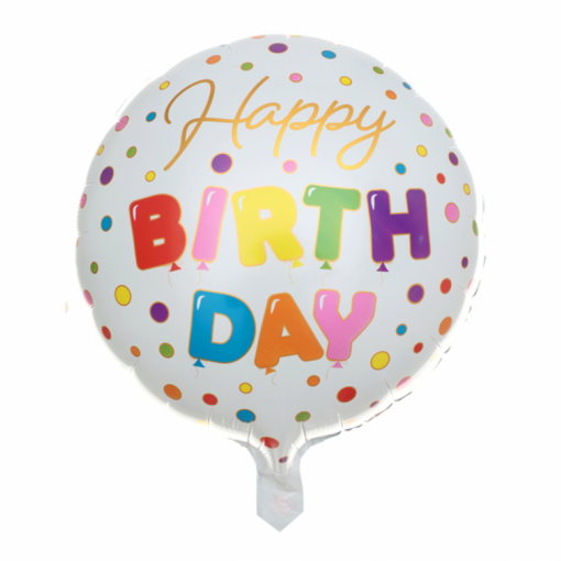 Balão Foil 45cm Happy Birthday Balloon