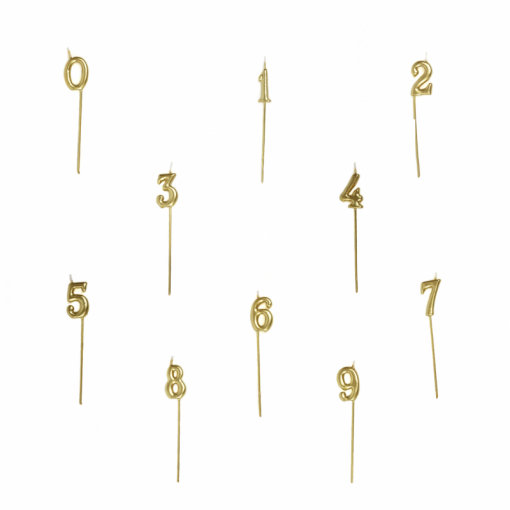 Sortido Velas de Aniversário Dourado 15,5cm