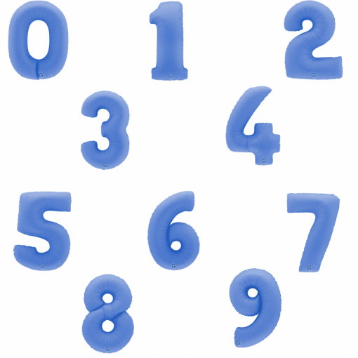 Sortido Balões Foil 102cm Soft Matte Lotus Blue