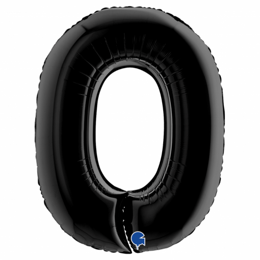 Balão Foil 102cm Preto nº0