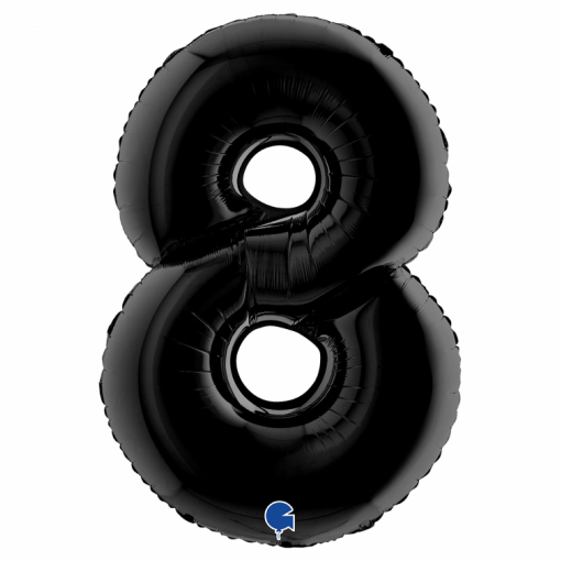 Balão Foil 102cm Preto nº8