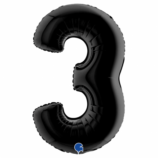 Balão Foil 102cm Preto nº3