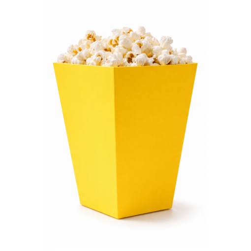 12 Caixas de pipocas 5x5x12cm Amarelo