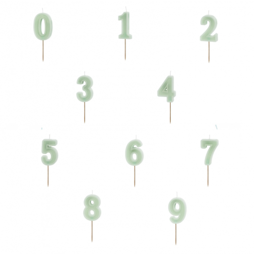 Sortido Velas de Aniversário Verde 6cm