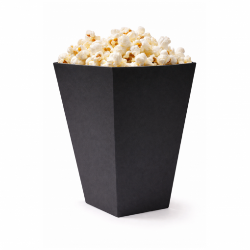 12 Caixas de pipocas 5x5x12cm Preto
