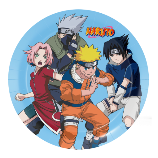 8 Pratos 18cm Naruto