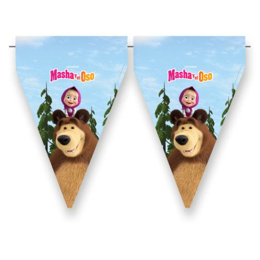 Bandeiras Triângulo 9m Masha e o Urso