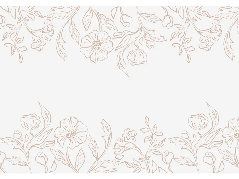 Corredor de mesa 5m Branco com Flores