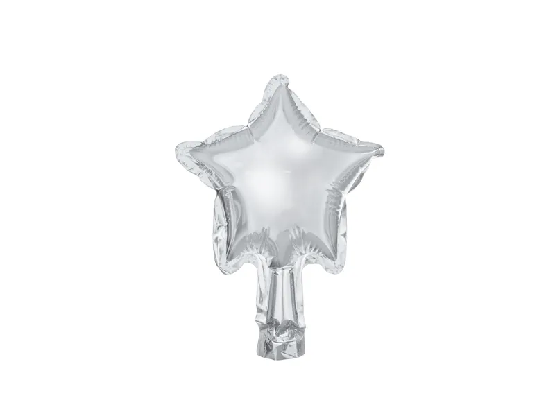 25 Balões Foil Estrela 12cm Prateado