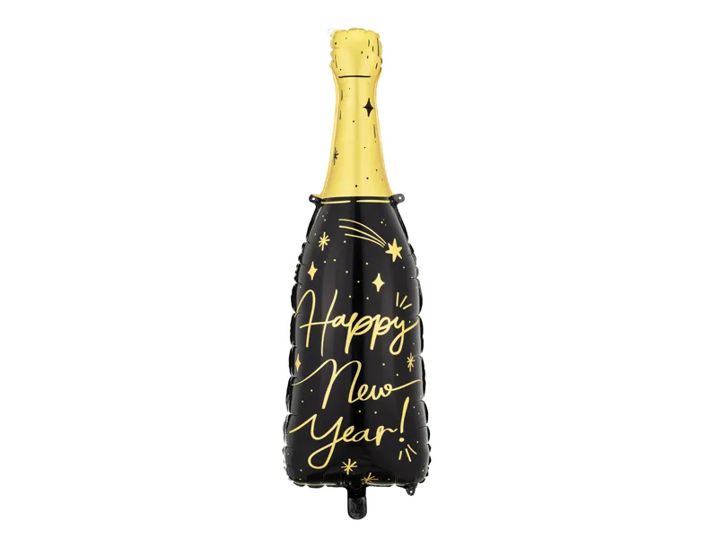 Balão Foil 39,5x98cm Garrafa 'Happy New Year' - Ano Novo