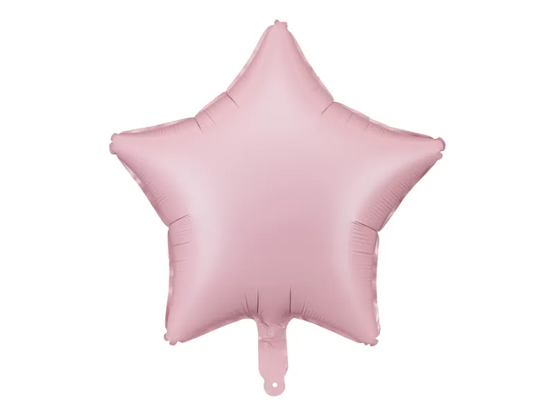 Balão Foil 48cm Estrela Rosa Claro Matte