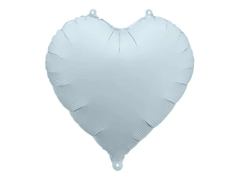 Balão Foil 45cm Coração Azul Claro Matte