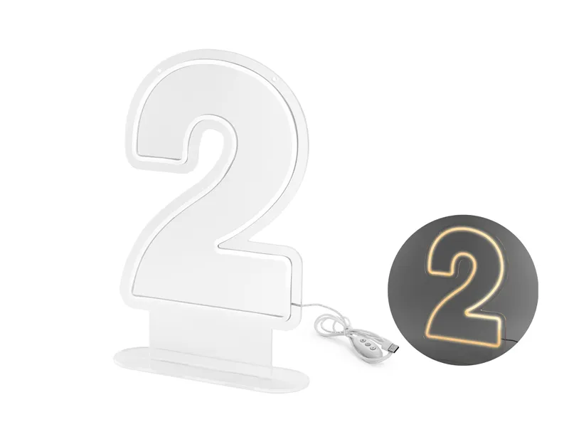 Número 2 em LED Neon 50cm