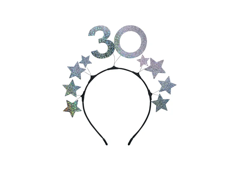 Bandolete Prateada com estrelas 30º Aniversário