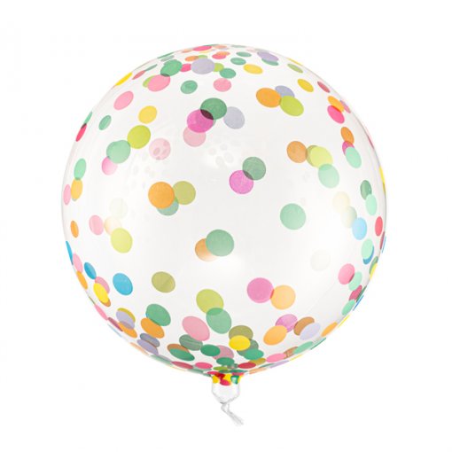 Balão Orbz 40cm com Confettis Coloridos
