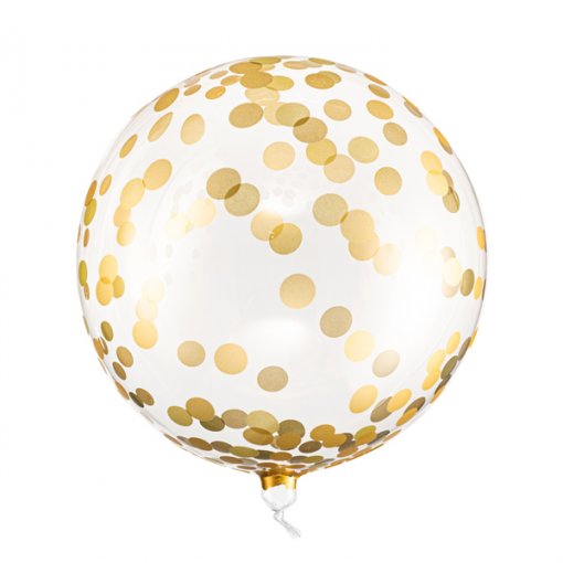 Balão Orbz 40cm com Confettis Dourados