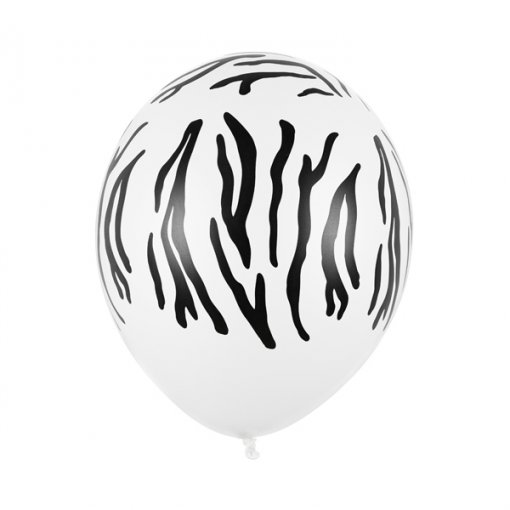 50 Balões Latex 12'' Animal Print Zebra
