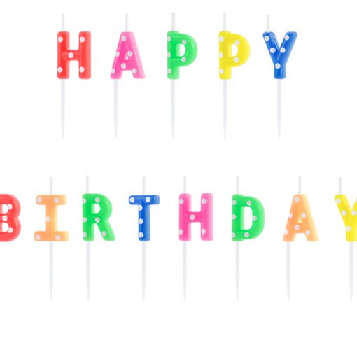 Vela Aniversário Happy Birthday Bolas